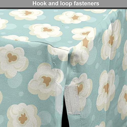 Ambesonne Popcorn Dog Crate Cover, Dream Food Of The Movie Night Snacks Tasty Cinema Treats Entertainment, Easy To Use Pet Kennel Cover For Small Dogs Puppies Kittens, 18 Inch, Eggshell Tan Pale Blue 4 Ambesonne Popcorn Dog Crate Cover, Dream Food Of The Movie Night Snacks Tasty Cinema Treats Entertainment, Easy To Use Pet Kennel Cover For Small Dogs Puppies Kittens, 18 Inch, Eggshell Tan Pale Blue - Image 4