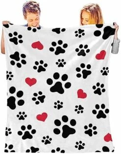 InterestPrint Bed Blankets Dog Paw Bone Food Bowl Ball Toy Throw Blanket For Couch Durable Blanket Warm Blanket For Everyone 70"(W) X 80"(L) 28 InterestPrint Bed Blankets Dog Paw Bone Food Bowl Ball Toy Throw Blanket For Couch Durable Blanket Warm Blanket For Everyone 70"(W) X 80"(L) -Dog Supplies Store 51LkdkdmeZL. AC