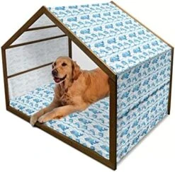 Lunarable Oktoberfest Wooden Dog House, Salty Pretzels On Diamond Pattern Deutschland Country Snacks Food, Outdoor & Indoor Portable Dog Kennel With Pillow And Cover, X-Large, Sky Blue Ivory Redwood 29 Lunarable Oktoberfest Wooden Dog House, Salty Pretzels On Diamond Pattern Deutschland Country Snacks Food, Outdoor & Indoor Portable Dog Kennel With Pillow And Cover, X-Large, Sky Blue Ivory Redwood -Dog Supplies Store 51LqV1 3CZL. AC