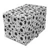 Lunarable Sky Dog Crate Cover, Monochromatic Design Pattern With Sun Moon Clouds And Stars With Face, Easy To Use Pet Kennel Cover For Small Dogs Puppies Kittens, 36 Inch, Charcoal Grey And White