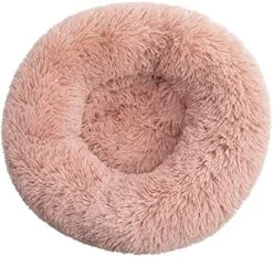 UNOVAP Pet Mat Donut Furry Pet Bed Round Mat Small Medium-Sized Animals Sleep With The Mat (Color : Apricot, Size : S 40CM) -Dog Supplies Store 51MvmAZMhJL. AC
