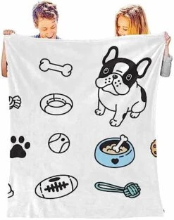 InterestPrint Bed Blankets Dog Paw Bone Food Bowl Ball Toy Throw Blanket For Couch Durable Blanket Warm Blanket For Everyone 70"(W) X 80"(L) 25 InterestPrint Bed Blankets Dog Paw Bone Food Bowl Ball Toy Throw Blanket For Couch Durable Blanket Warm Blanket For Everyone 70"(W) X 80"(L) -Dog Supplies Store 51NJSQHURLL. AC