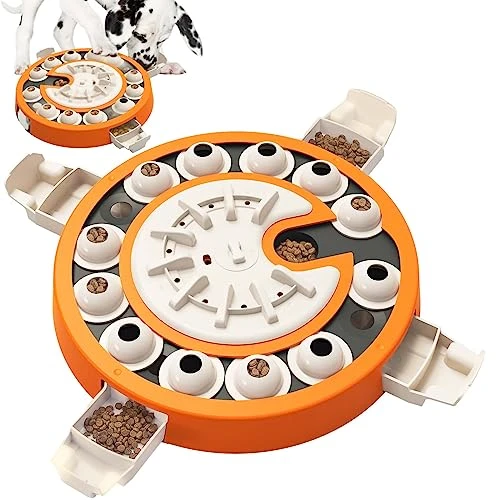 Large Dog Puzzle Toys, Dog Treat Feeding Toys Food Feeder Dispenser Level 3 2 1 Interactive Games For Large/Medium/Small Dogs Entertainment Toys 1 Large Dog Puzzle Toys, Dog Treat Feeding Toys Food Feeder Dispenser Level 3 2 1 Interactive Games For Large/Medium/Small Dogs Entertainment Toys
