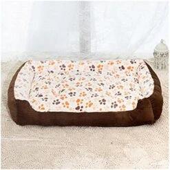 Warm Corduroy Padded Dog Bed Waterproof Washable Pet House Mat Perros Soft Sofa Kennel Dogs Cats House For Large Dogs Pink S 45x30cm -Dog Supplies Store 51OXyrE16eL. AC 2