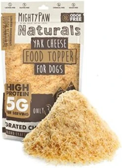Mighty Paw Naturals Yak Cheese Food Topper | Grated Cheese Dog Food Toppers For Picky Eaters. Dog Food Toppers For Dry Food & Wet Food. Meal Enhancers Dog Gravy Seasoning. Appetite Stimulant For Dogs. -Dog Supplies Store 51OcTl3st5L. AC