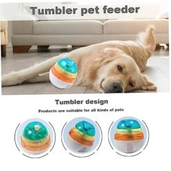 Pet Food Ball Toy Treat Tower Dog Cat Slow Feeder Dog Bowl Treat Dispenser Dog Toy Interactive Toys Pet Supplies For Dogs Cats (Colorful) 7 Pet Food Ball Toy Treat Tower Dog Cat Slow Feeder Dog Bowl Treat Dispenser Dog Toy Interactive Toys Pet Supplies For Dogs Cats (Colorful) -Dog Supplies Store 51PJH1mTZEL