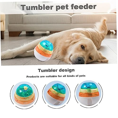 Pet Food Ball Toy Treat Tower Dog Cat Slow Feeder Dog Bowl Treat Dispenser Dog Toy Interactive Toys Pet Supplies For Dogs Cats (Colorful) 3 Pet Food Ball Toy Treat Tower Dog Cat Slow Feeder Dog Bowl Treat Dispenser Dog Toy Interactive Toys Pet Supplies For Dogs Cats (Colorful) - Image 3