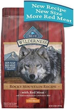 Blue Buffalo Wilderness Rocky Mountain Recipe High Protein Natural Large Breed Adult Dry Dog Food, Red Meat With Grain 28 Lb Bag -Dog Supplies Store 51PSG3e7y4L. AC