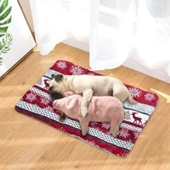 Kuntrona Warm Winter Dog Bed Mat Puppy Cat House Kennel Small Medium Large Dogs Beds Christmas Sleeping Blanket Chihuahua Snowflake Print Red M -Dog Supplies Store 51PWd0t4SQL