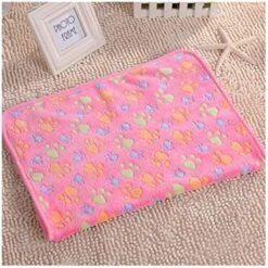 YangYan Cute Warm Pet Bed Mat Cover Small Medium Large Towl Paw Handcrafted Print Cat Dog Fleece Soft Blanket Puppy Winter Pet Supplies (Color : Brown, Size : 60 X 40 Cm) -Dog Supplies Store 51Pa3LUATTL. AC