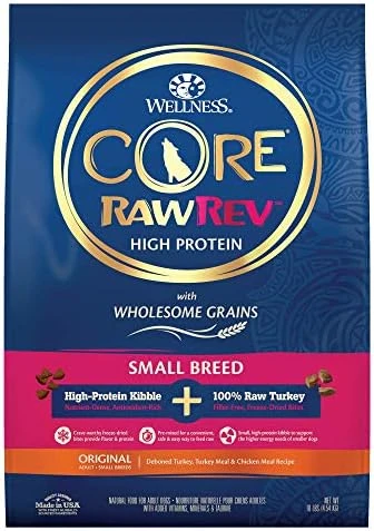 Wellness CORE RawRev Dry Small Dog Food With Wholesome Grains, Natural Ingredients, Made In USA With Real Freeze-Dried Meat (Adult, Small Breed, 4 Lbs) 9 Wellness CORE RawRev Dry Small Dog Food With Wholesome Grains, Natural Ingredients, Made In USA With Real Freeze-Dried Meat (Adult, Small Breed, 4 Lbs) - Image 9