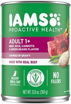 IAMS PROACTIVE HEALTH Adult Wet Dog Food Classic Ground With Chicken And Whole Grain Rice, 12-Pack Of 13 Oz. Cans -Dog Supplies Store 51RCwN890L. AC