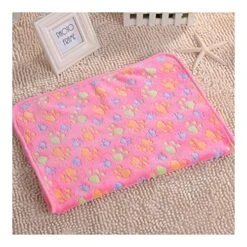 YangYan Cute Warm Pet Bed Mat Cover Small Medium Large Towl Paw Handcrafted Print Cat Dog Fleece Soft Blanket Puppy Winter Pet Supplies (Color : Brown, Size : 60 X 40 Cm) -Dog Supplies Store 51Rnj6hD2mL