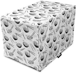 Lunarable Food Dog Crate Cover, Monochrome Traditional Cuisine Noodle Dish In Bowl With Chopsticks, Easy To Use Pet Kennel Cover For Small Dogs Puppies Kittens, 22 Inch, Charcoal Grey And White 15 Lunarable Food Dog Crate Cover, Monochrome Traditional Cuisine Noodle Dish In Bowl With Chopsticks, Easy To Use Pet Kennel Cover For Small Dogs Puppies Kittens, 22 Inch, Charcoal Grey And White -Dog Supplies Store 51Rv9ISU2oL. AC