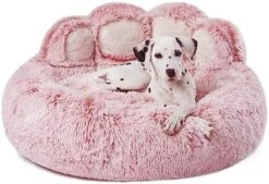 Jiupety Dog Bed With Standing Paws | Upgraded Soothing Paw Dog Bed | Cozy Comfy Small Dog Bed | Creative Dog Donut Bed With Bear Paws | Pink L Size 26”X26”X8” | Pet Paw Dog Bed For Small Dogs 16 Jiupety Dog Bed With Standing Paws | Upgraded Soothing Paw Dog Bed | Cozy Comfy Small Dog Bed | Creative Dog Donut Bed With Bear Paws | Pink L Size 26”X26”X8” | Pet Paw Dog Bed For Small Dogs -Dog Supplies Store 51RvFMynLiL. AC