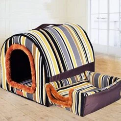 SENERY Stars Pet House PP Cotton Dog Nest Foldable Cat Bed For Small Medium Dogs Striped Travel Kennels Pet Products 19 SENERY Stars Pet House PP Cotton Dog Nest Foldable Cat Bed For Small Medium Dogs Striped Travel Kennels Pet Products -Dog Supplies Store 51RxLgfcAuL