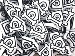 Dog House Silicone Beads, Set Of 3 Beads, Dog House Shaped Silicone Beads, Dog Bone Silicone Focal Beads, Dog Beads