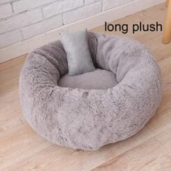 Shaggy Fur Donut Dog Bed Warm Plush Princess Cat House Kennel Bed Hamster Washable Nest(No Pillow) -Dog Supplies Store 51SSigONz3L. AC