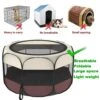 Hepeeng Portable Foldable Pet Playpen And Puppy Playpen Pet Tent With Carrying Case Collapsible Travel Bowl Indoor/Outdoor Use With Water Resistant And Removable Shade Cover