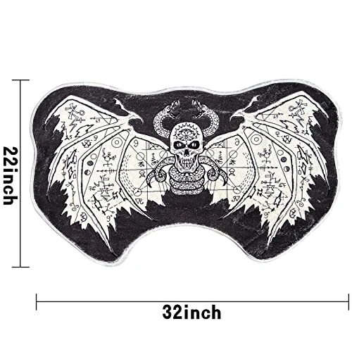 Fun Black And White Vampire Skeleton Pattern Dog Feeding Mats Pet Mat Super Absorbent Microfiber Pet Rug Pattern Art Print Plush Rugs Dog Cat Food Mat For Floors Bathroom 32" X 22" Non-Slip Carpet 4 Fun Black And White Vampire Skeleton Pattern Dog Feeding Mats Pet Mat Super Absorbent Microfiber Pet Rug Pattern Art Print Plush Rugs Dog Cat Food Mat For Floors Bathroom 32" X 22" Non-Slip Carpet - Image 4