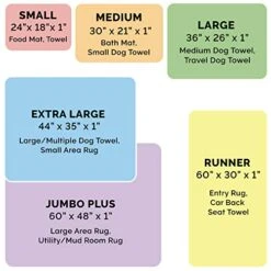 Furhaven 60" X 48" Highly Absorbent Dog Door Mat For Muddy Paws, 100% Washable, Perfect For Entryway, Kitchen, & Bathroom Use - Chenille Shammy Rug - Charcoal (Gray), Jumbo Plus/XXXL -Dog Supplies Store 51T7M4LonIL