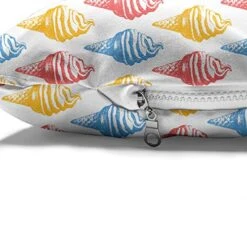 Ambesonne Food Pet Bed, Ice Cream Cones Fifties Time Colored Drawings With Abstract Retro Like Design Image, Chew Resistant Pad For Dogs And Cats Cushion With Removable Cover, 24" X 39", Multicolor -Dog Supplies Store 51TitMvs7RL