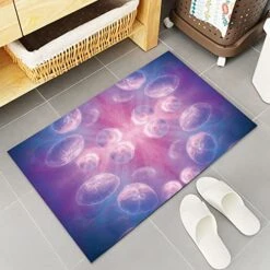 Durable Natural Rubber Door Mat 2 Pack Of Machine Washable Floor Carpets Sea Ocean Creature Aquatic Animals Jellyfish Personalized Area Runners Non Slip Rugs For Kitchen Entry -Dog Supplies Store 51UjYATCfHL