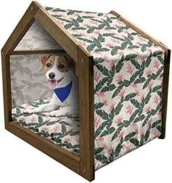 Ambesonne Green And Yellow Wooden Dog House, Rhombus Pineapple With Blooming Foliage Organic Food Design, Indoor & Outdoor Portable Dog Kennel With Pillow And Cover, X-Large, Fern Green And Yellow 21 Ambesonne Green And Yellow Wooden Dog House, Rhombus Pineapple With Blooming Foliage Organic Food Design, Indoor & Outdoor Portable Dog Kennel With Pillow And Cover, X-Large, Fern Green And Yellow -Dog Supplies Store 51V8B648omL. AC