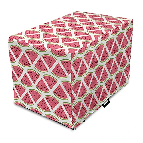 Ambesonne Watermelon Dog Crate Cover, Exotic Fruit Pattern Simplistic Vegetarian Food, Easy To Use Pet Kennel Cover For Small Dogs Puppies Kittens, 22 Inch, Coral Green 1 Ambesonne Watermelon Dog Crate Cover, Exotic Fruit Pattern Simplistic Vegetarian Food, Easy To Use Pet Kennel Cover For Small Dogs Puppies Kittens, 22 Inch, Coral Green