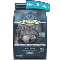 Blue Buffalo Wilderness High Protein Natural Adult Dry Dog Food Plus Wholesome Grains, Chicken 4.5 Lb Bag