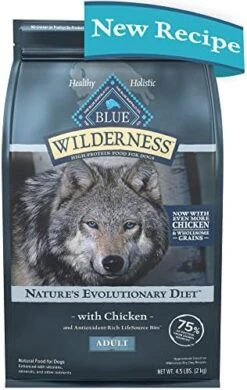 Blue Buffalo Wilderness High Protein Natural Adult Dry Dog Food Plus Wholesome Grains, Chicken 4.5 Lb Bag 21 Blue Buffalo Wilderness High Protein Natural Adult Dry Dog Food Plus Wholesome Grains, Chicken 4.5 Lb Bag -Dog Supplies Store 51WcMkeHNRL. AC