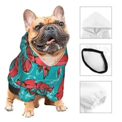 Shrimp Pattern Sea Food Pet Dog Costume Pets Wear Hoodies Winter Large Cats Cloth Sweatshirts Jacket Pullover -Dog Supplies Store 51WebX6ky4L