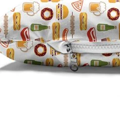 Ambesonne Food Pet Bed, Minimalist Fast Food Pattern With Hamburger Soda Donuts Beer Cupcake Kebab Hot Dog, Chew Resistant Pad For Dogs And Cats Cushion With Removable Cover, 24" X 39", Multicolor 9 Ambesonne Food Pet Bed, Minimalist Fast Food Pattern With Hamburger Soda Donuts Beer Cupcake Kebab Hot Dog, Chew Resistant Pad For Dogs And Cats Cushion With Removable Cover, 24" X 39", Multicolor -Dog Supplies Store 51X6Ig6vDwL