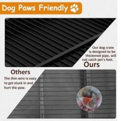 Tuanlove 48" Dog Crate Heavy Duty Indestructible Dog Crate, High Anxiety Dog Crate With Lockable Wheels Double Doors & Locks Design, Removable Tray Design, Upgraded (Silver) 17 Tuanlove 48" Dog Crate Heavy Duty Indestructible Dog Crate, High Anxiety Dog Crate With Lockable Wheels Double Doors & Locks Design, Removable Tray Design, Upgraded (Silver) -Dog Supplies Store 51XbVLpjtBL