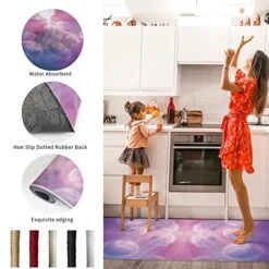 Durable Natural Rubber Door Mat 2 Pack Of Machine Washable Floor Carpets Sea Ocean Creature Aquatic Animals Jellyfish Personalized Area Runners Non Slip Rugs For Kitchen Entry -Dog Supplies Store 51Y0XnE9f6L