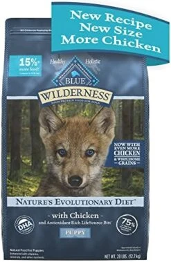 Blue Buffalo Wilderness High Protein Natural Puppy Dry Dog Food Plus Wholesome Grains, Chicken 13 Lb Bag -Dog Supplies Store 51Y7VZzEszL. AC