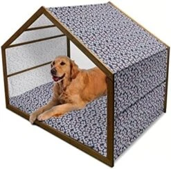 Lunarable Oktoberfest Wooden Dog House, Salty Pretzels On Diamond Pattern Deutschland Country Snacks Food, Outdoor & Indoor Portable Dog Kennel With Pillow And Cover, X-Large, Sky Blue Ivory Redwood 23 Lunarable Oktoberfest Wooden Dog House, Salty Pretzels On Diamond Pattern Deutschland Country Snacks Food, Outdoor & Indoor Portable Dog Kennel With Pillow And Cover, X-Large, Sky Blue Ivory Redwood -Dog Supplies Store 51Y8WQSlpHL. AC