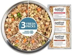 JustFoodForDogs Frozen Fresh Human Grade Dog Food, Fresh Starter Pack, (5.5 Oz - 9 Pack) 16 JustFoodForDogs Frozen Fresh Human Grade Dog Food, Fresh Starter Pack, (5.5 Oz - 9 Pack) -Dog Supplies Store 51YW1nwFWlL. AC