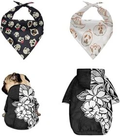 DDFS Grey French Bulldog Costume Cute Dog Costume With 2 Halloween Pet Bandana, Small Dog Shirts Pet Cold Weather Coat Puppy Hoodies Doggy Apparel Cat Pullover Soft Dogs Outfit Print Food On The Table -Dog Supplies Store 51YmvizTOvL. AC