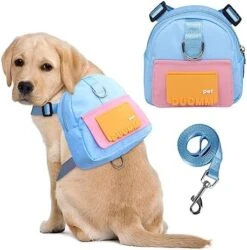 DoggieKit Dog Backpack Harness With Leash,Cute Pet Puppy Backpacks Bulid-in Dog Poop Bag Dispenser,Adjustable Pets Self Carrier Bag For Small Medium Dogs Travel Hiking Daily Walking(M, Green) -Dog Supplies Store 51YxOgWaOPL. AC 1
