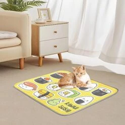 Washable Dog Cooling Mat Kawaii Sushi Rolls Nigiri Summer Cats Sleeping Mat Japanese Foods Plaid Dog Bed Mats 22x27.6inch Pet Ice Silk Sleep Kennel Pad Animal Sleep Bed For Home Outdoor Travel 8 Washable Dog Cooling Mat Kawaii Sushi Rolls Nigiri Summer Cats Sleeping Mat Japanese Foods Plaid Dog Bed Mats 22x27.6inch Pet Ice Silk Sleep Kennel Pad Animal Sleep Bed For Home Outdoor Travel -Dog Supplies Store 51Z1WDrUTML