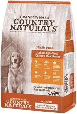 Grandma Mae's Country Naturals Grain Free Dry Dog Food 4 LB Chicken Recipe -Dog Supplies Store 51Zc28CqifL. AC