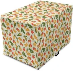 Lunarable Vegetable Dog Crate Cover, Vegetarian Food Pattern With Colorful Ingredients With Grunge Backdrop, Easy To Use Pet Kennel Cover For Small Dogs Puppies Kittens, 18 Inch, Multicolor 19 Lunarable Vegetable Dog Crate Cover, Vegetarian Food Pattern With Colorful Ingredients With Grunge Backdrop, Easy To Use Pet Kennel Cover For Small Dogs Puppies Kittens, 18 Inch, Multicolor -Dog Supplies Store 51a7Ep7cYML. AC 4