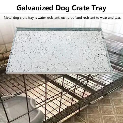 Bueyfolt 35”x21.4”x1” Heavy-Duty Stainless Steel Replacement Tray For Dog Crate, Pet Kennels, Chew-Proof And Crack-Proof Metal Pan 3 Bueyfolt 35”x21.4”x1” Heavy-Duty Stainless Steel Replacement Tray For Dog Crate, Pet Kennels, Chew-Proof And Crack-Proof Metal Pan - Image 3