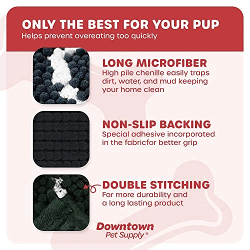 My Doggy Place Microfiber Dog Mat For Muddy Paws, 31" X 20" Charcoal With Paw Print - Absorbent And Quick-Drying Dog Paw Cleaning Mat, Washer And Dryer Safe - Non-Slip Rubber Backed Pet Mat, Medium 2 My Doggy Place Microfiber Dog Mat For Muddy Paws, 31" X 20" Charcoal With Paw Print - Absorbent And Quick-Drying Dog Paw Cleaning Mat, Washer And Dryer Safe - Non-Slip Rubber Backed Pet Mat, Medium - Image 2