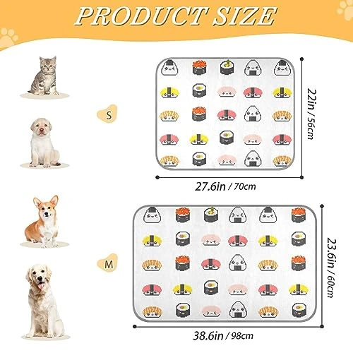 Washable Dog Cooling Mat Cute Japanese Food Summer Cats Sleeping Mat Sushi Dog Bed Mats 23.6 * 38.6inch Pet Ice Silk Sleep Kennel Pad Animal Sleep Bed For Home Outdoor Travel 2 Washable Dog Cooling Mat Cute Japanese Food Summer Cats Sleeping Mat Sushi Dog Bed Mats 23.6 * 38.6inch Pet Ice Silk Sleep Kennel Pad Animal Sleep Bed For Home Outdoor Travel - Image 2