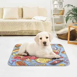 Kigai Delicious Food Dog Cooling Mat Reusable Breathable Pet Mat Washable Dog Crate Pad For Small Medium Large Dogs & Cats 12 Kigai Delicious Food Dog Cooling Mat Reusable Breathable Pet Mat Washable Dog Crate Pad For Small Medium Large Dogs & Cats -Dog Supplies Store 51bYMeS6TtL