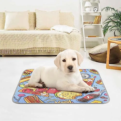 Kigai Delicious Food Dog Cooling Mat Reusable Breathable Pet Mat Washable Dog Crate Pad For Small Medium Large Dogs & Cats 5 Kigai Delicious Food Dog Cooling Mat Reusable Breathable Pet Mat Washable Dog Crate Pad For Small Medium Large Dogs & Cats - Image 5