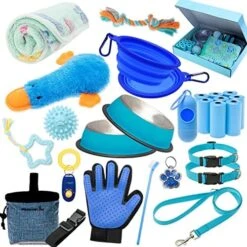 Puppy Starter Kit For Small Dog - 26 Pcs Dog Toys, Collar, Leash, Puppy Training Cilcker, Treat Bag, Poop Waste Bag With Dispenser, Blanket, Grooming Glove, Food Bowls, Toothbrush, ID Tag, Etc 12 Puppy Starter Kit For Small Dog - 26 Pcs Dog Toys, Collar, Leash, Puppy Training Cilcker, Treat Bag, Poop Waste Bag With Dispenser, Blanket, Grooming Glove, Food Bowls, Toothbrush, ID Tag, Etc -Dog Supplies Store 51c3TED42HL. AC