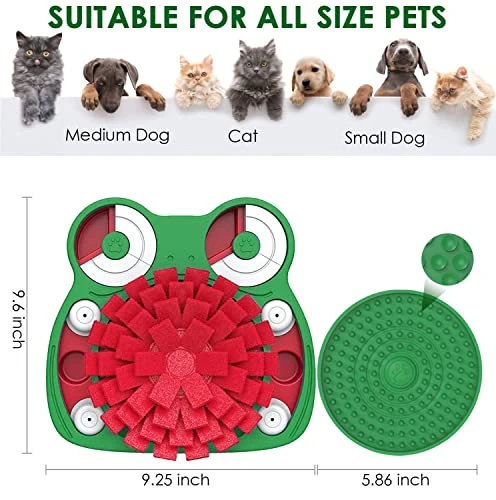 Lalolee Dog Puzzle Toys, 3-in-1 Dog Puzzles With Licking Pad And Slow Food, Stress Relief Interactive Dog Toy For Feeding (Green) 4 Lalolee Dog Puzzle Toys, 3-in-1 Dog Puzzles With Licking Pad And Slow Food, Stress Relief Interactive Dog Toy For Feeding (Green) - Image 4